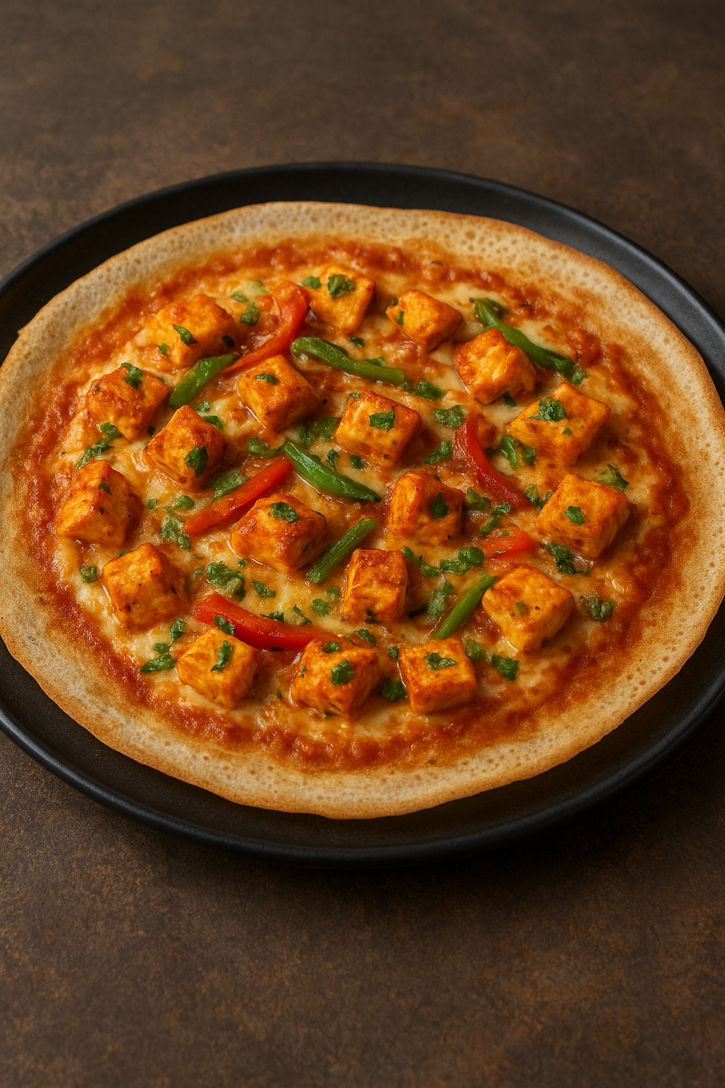 Paneer Tikka Pizza Dosa